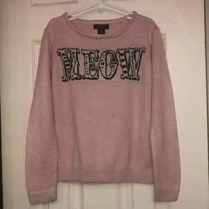 Forever 21 “MEOW” Girls Cardigan/Sweater